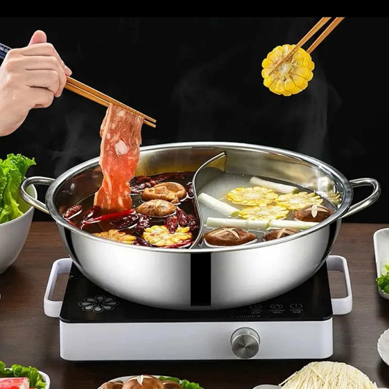 Stainless Steel 28cm Divided H - Home Cooking Gas ulasan dan harga
