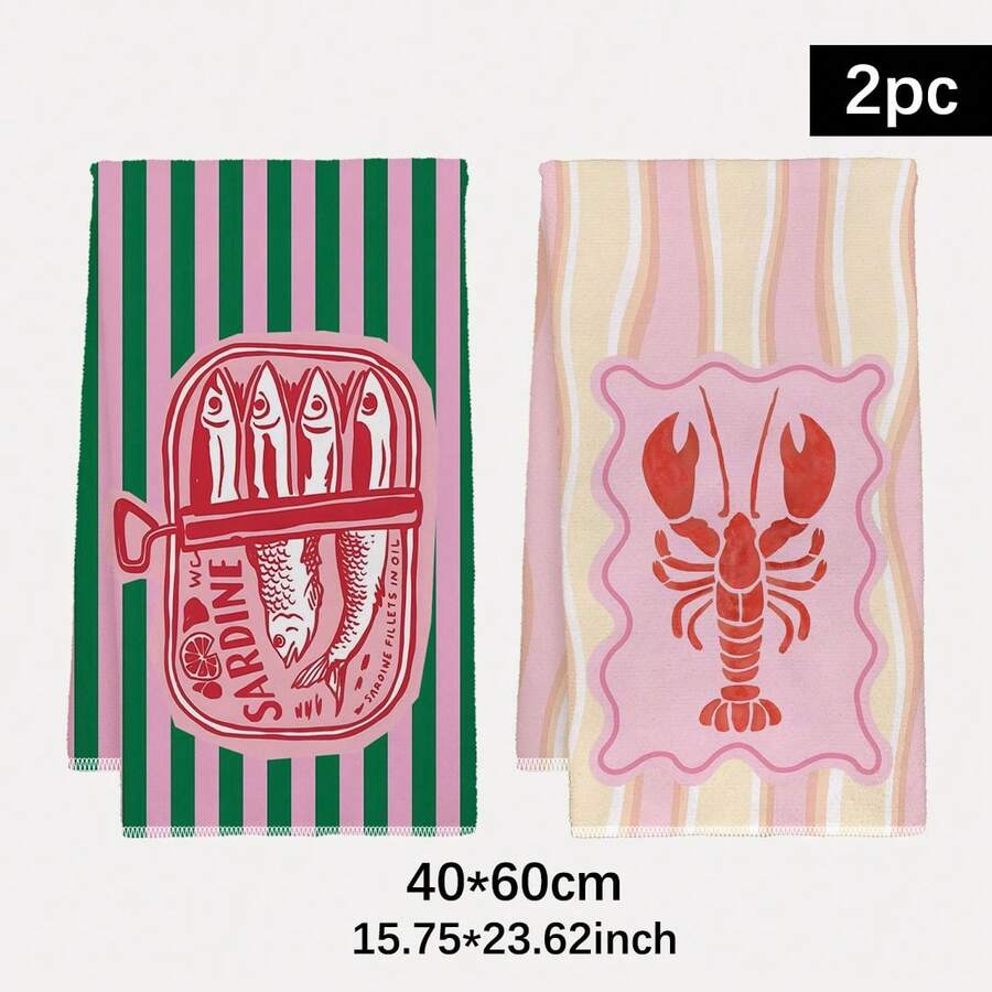 2Pcs, Pink and Green Striped S - Home Cooking Cookbook ulasan dan harga